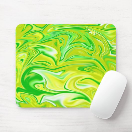 Grüngelber Marmorfrühling Mousepad (Mit Mouse)