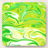 Grüngelber Marmorfrühling Untersetzer (Vorderseite)