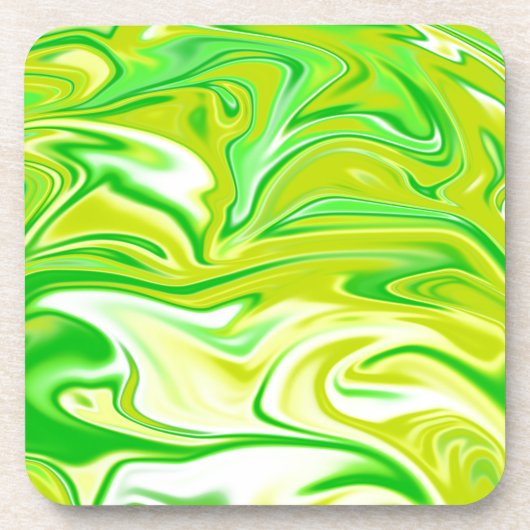 Grüngelber Marmorfrühling Untersetzer (Vorderseite)