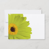 Grüngelbes Elegant Gerber Hochzeitseinladung RSVP Karte (Rückseite)