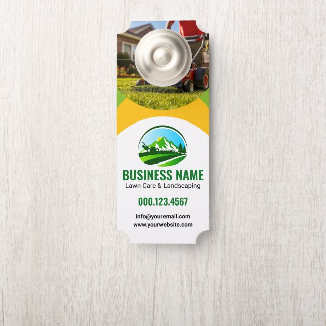 Grüngelbes Landschaftsschutzgeschäft Türanhänger (Auf Knauf)