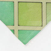 Grüngelbes Mosaikdesign Fleecedecke (Ecke)