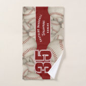 grungelige Baseballs Softballs Athleten und Teamna Badhandtuch Set (Handtuch)