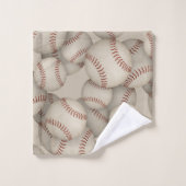 grungelige Baseballs Softballs Athleten und Teamna Badhandtuch Set (Waschlappen)