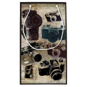 Grungephotograph-Fotografie Vintage Kamera Kleine Geschenktüte (Rückseite)