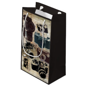 Grungephotograph-Fotografie Vintage Kamera Kleine Geschenktüte