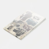 Grungephotograph-Fotografie Vintage Kamera Post-it Klebezettel (angewinkelt)