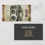 Grungephotograph-Fotografie Vintage Kamera Visitenkarte (Vorne/Hinten)