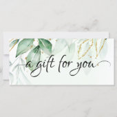 Grüngeschenkgutschein (Vorderseite)