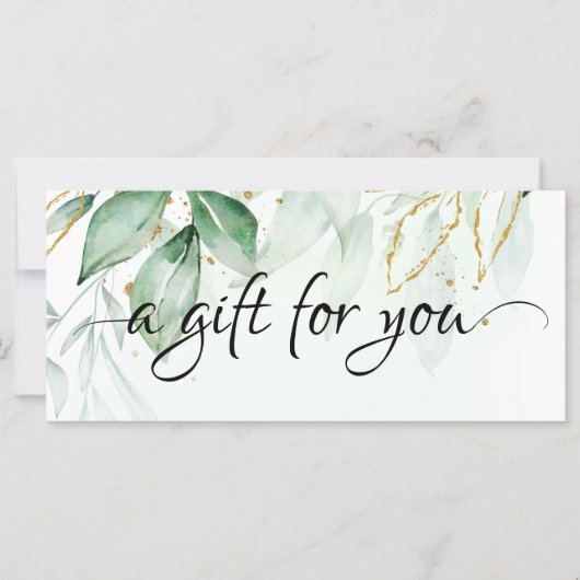 Grüngeschenkgutschein (Vorderseite)