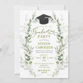 Grüngeschlecht neutraler Abschluss Einladung (Vorderseite)
