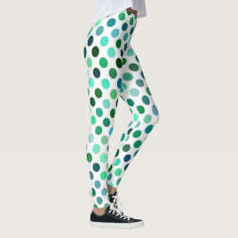 Grüngestrichene Leggings