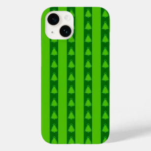 Grüngestricktes Weihnachtsbaummuster Case-Mate iPhone 14 Hülle