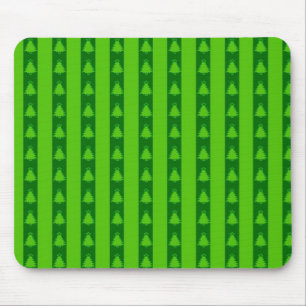 Grüngestricktes Weihnachtsbaummuster Mousepad