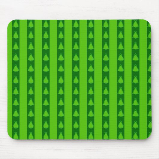 Grüngestricktes Weihnachtsbaummuster Mousepad (Vorne)
