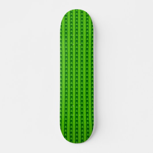 Grüngestricktes Weihnachtsbaummuster Skateboard (Vorne)