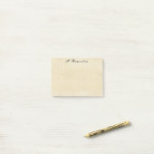 Grungey alte Pergamentpapier-Post-It-Notes Post-it Klebezettel (Auf Schreibtisch)