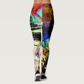 Grungey Farben-Spritzer-abstraktes Muster Leggings (Rückseite)