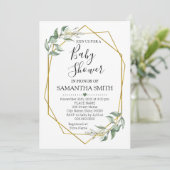 Grüngold Baby Dusche Minimalistisch Mama zu sein Einladung (Stehend Vorderseite)