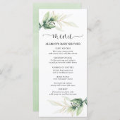 Grüngold Blätter einfache moderne Duschkarte Programm (Vorne/Hinten)