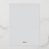 Grüngold erste heilige Kommunion Folieneinladung (Rückseite)