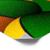 Grüngoldbasketballmannschaftsfarben Party willkomm Poster (Ecke)