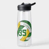 Grüngoldfarben der Freundvolleyballmannschaft Trinkflasche (Links)