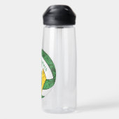 Grüngoldfarben der Freundvolleyballmannschaft Trinkflasche (Rückseite)