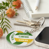 Grüngoldmannschaft - personalisierte Volleyball Schlüsselanhänger (Vorderseite rechts)