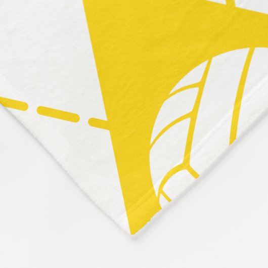 Grüngoldvolleyball-Mannschaftsfarben Raute Muster Fleecedecke (Ecke)