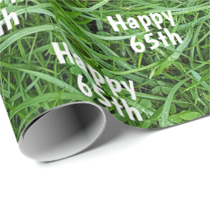 Grüngras 65. Geburtstagsgras Geschenkpapier