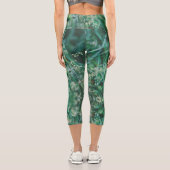 Grüngras Blätter Blume Pflanze Natur Capri Leggings (Rückseite)