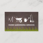 Grüngras | Brauner Hintergrund Visitenkarte (Vorderseite)