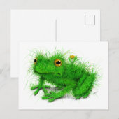 Grüngras-Frosch-Kunst Postkarte (Vorne/Hinten)