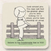 Grüngras Getränkeuntersetzer (Vorderseite)