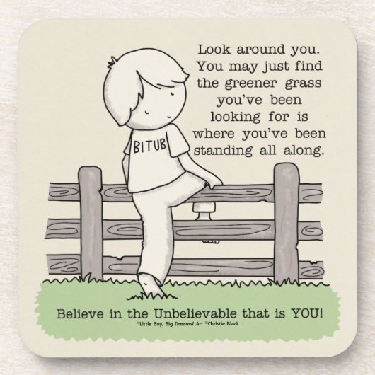 Grüngras Getränkeuntersetzer (Vorderseite)