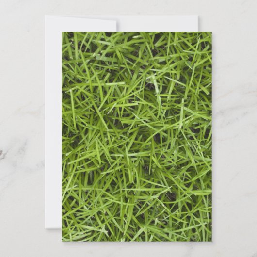 Grüngras-Hinterhof Hochzeit retten Datum Save The Date (Rückseite)