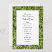 Grüngras-Hinterhof Hochzeitsessen Probe Einladung (Vorderseite)