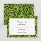 Grüngras-Hinterhofhochzeit RSVP Karte (Vorne/Hinten)