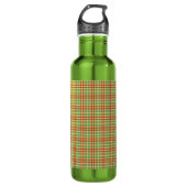 Grüngras Kariert anpassbar Edelstahlflasche (Vorderseite)