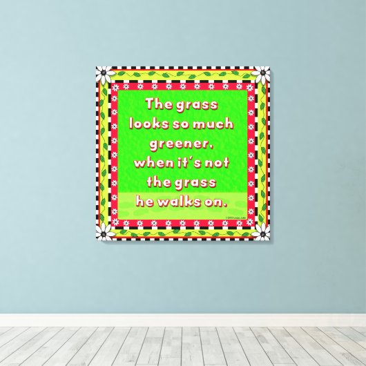 Grüngras Leinwanddruck (Insitu (Holzboden))