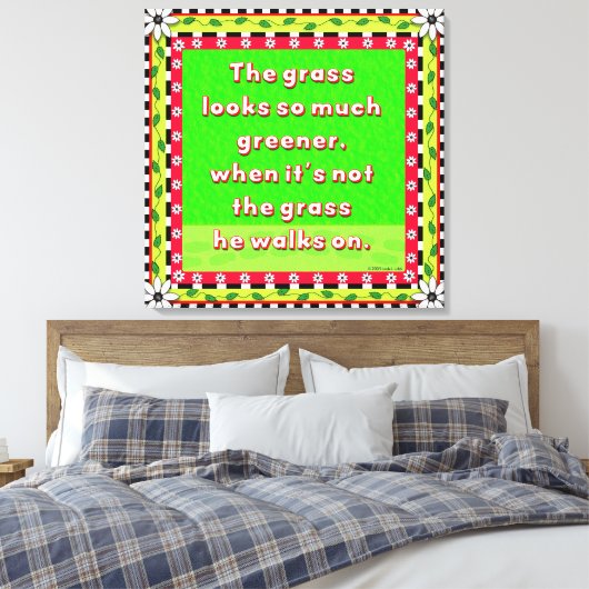 Grüngras Leinwanddruck (Insitu (Schlafzimmer))