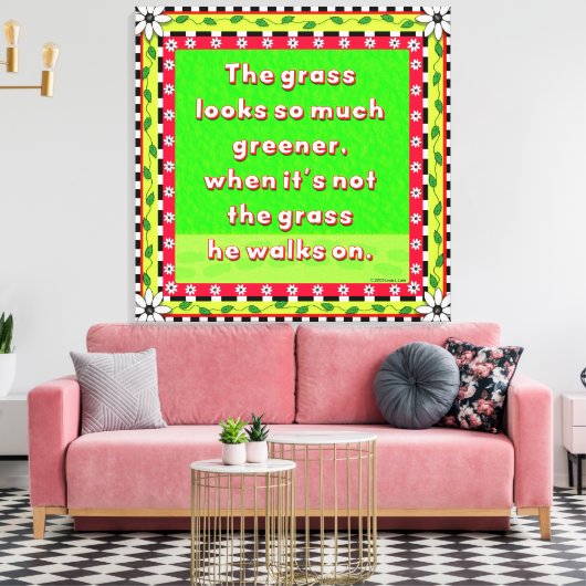 Grüngras Leinwanddruck (Insitu (Wohnzimmer))