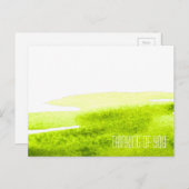 Grüngras Limone Wasserfarbe minimal Postkarte (Vorne/Hinten)