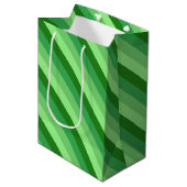 Grüngras-Medium-Geschenktasche Mittlere Geschenktüte (Vorderseite Schrägansicht)