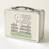 Grüngras Metall Brotdose (Rückseite)