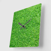 Grüngras Quadratische Wanduhr (Winkel)
