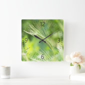 Grüngras Quadratische Wanduhr (Zuhause)
