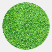 Grüngras Runder Aufkleber (Vorderseite)