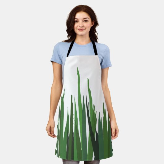 Grüngras Schürze (Getragen)
